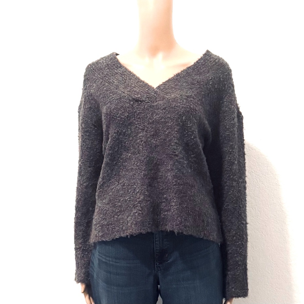 Worthington Women's V-Neck Sweater - Charcoal